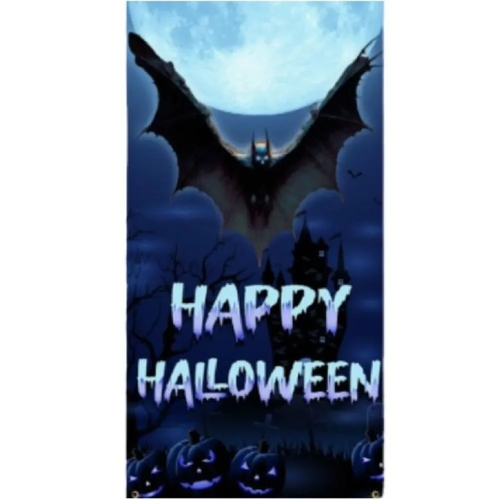 Halloween Holiday Door Banner New Wall Seasonal Decorations Spooky Bat Decor